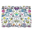 thumbnail image 7 of Yayeee Kitchen Curtains Tier Pair Light Filtering 27"x36" Rod Pocket Short Cafe Window Panel, Blue Doodle Pattern, 7 of 7