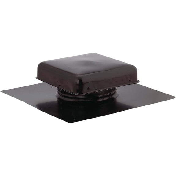 NorWesco 7-3/4" Galvanized Steel Black Static Roof Mount Attic Vent 557059