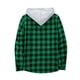 thumbnail image 3 of Men's Plaid Long Sleeve Shirt Men's Pocket Button Hooded Sweatshirt M, 3 of 3
