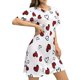 thumbnail image 2 of Puntoco Conjuntos de pijama cómodos para mujer Vestido casual de color sólido de manga corta y cuello redondo a la moda para mujer, 2 of 5