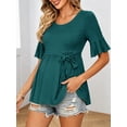 thumbnail image 2 of Casual Maternity Tops for Women Short Sleeve Maternity Clothes Pregnancy Shirts, 2 of 7