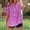 #0047-Purple, variant on Women Casual Button Tees, V-Neck Short Sleeve Blouses with All Over Print, Relaxed Fit Stretchy Tops for Spring Summer, Daily Work Party Vacation Outfits Gift