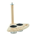 thumbnail image 2 of Gazechimp Wood Bird Perch with Bird Feeding Cups Bird Feeder for Small Large Parakeets, 2 of 8