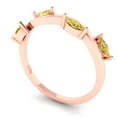 thumbnail image 2 of 0.4 ctw Wedding Band for Women - 18K Rose Gold Yellow Moissanite Stackable Eternity Ring, 2 of 6