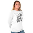 thumbnail image 4 of Hungry Humble Hustle Inspirational Plus Size Long Sleeve Graphic Tee Shirt Brisco Brands 2X, 4 of 5
