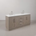 thumbnail image 3 of Water Creation 72" Wood Double Bathroom Vanity in Gray Oak & Chrome, 3 of 9