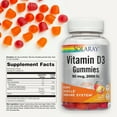 thumbnail image 2 of Solaray Vitamin D3 Gummies 50 mcg, 2000 IU | Healthy Bone, Muscle & Immune System Support | Gluten Free | 30 Serv, 60 Ct, 2 of 6