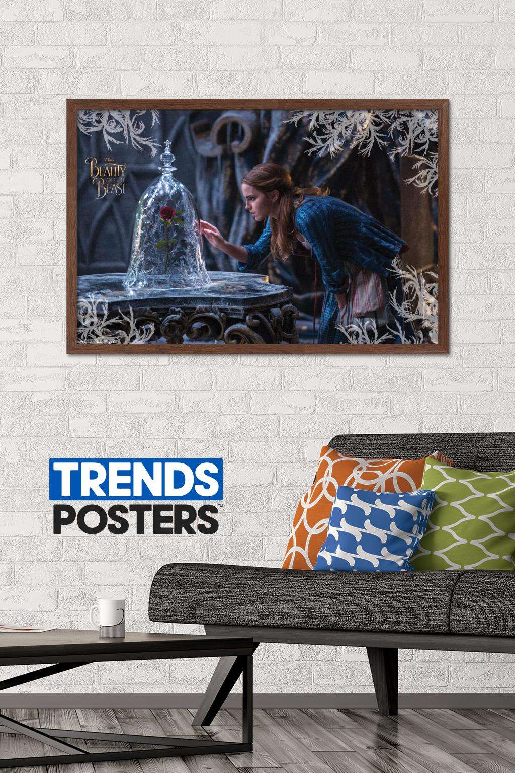 Disney Beauty And The Beast - Rose Wall Poster, 22.375" x 34", Framed