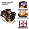 thumbnail image 3 of Fox Double Layered Insulated Lunch Bag with Two Compartments, Large Capacity, Handheld, 7.1x11.4x16.1 Inches, 3 of 6