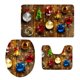 thumbnail image 2 of Juego de alfombras de baño Nopslip 3 Uds Cubierta De Asiento De Inodoro + Alfombrilla De Baño + Alfombra De Pedestal Decoración Navideña Para El Hogar/fiesta I Magideal Juego de alfombras de baño Nopslip, 2 of 6