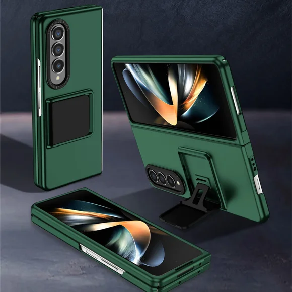 Anti-Shock Plain Portable Stand Case for Samsung Galaxy Z Fold 6 4 5 5G fold6 Fold5 Fold3 Fold4 Fold 3 Phone Accessories Capa green for Samsung Z Fold 6