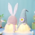 thumbnail image 4 of Easter Glowing Bunny Gnome Figurine, 1-Pack Decoration For Shelves & Tables, 4 of 4