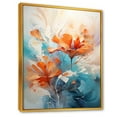 thumbnail image 2 of Designart "Whispering Breeze In Beige And Blue I" Abstract Impressionism Floater Framed Wall Decor, 2 of 5