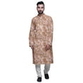 thumbnail image 2 of Atasi Kurta Imprimé pour Hommes Col Mandarin Popeline de Coton Kurta Chemise Décontractée, 2 of 7