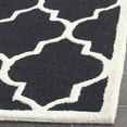 thumbnail image 3 of SAFAVIEH Cambridge Kevin Geometric Wool Runner Rug, Black/Ivory, 2'6" x 14', 3 of 6