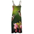 thumbnail image 5 of Flower Hummingbird Sleeveless Dress Woman Fashion Long Dresses Women's Summer Suit Dress Summer 2025 Women, 5 of 7