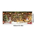 thumbnail image 3 of Housse de Porte de Garage de Noël / Tissu Suspendu Extérieur en Polyester Rouge 192x84 Po Résistant aux Intempéries Décoration Festive / Installation Facile Décoration de Façade de Garage pour Réutilisation pendant les Fêtes, 3 of 6