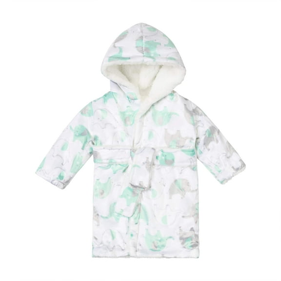 Everyday Kids Green Elephant Baby Robe