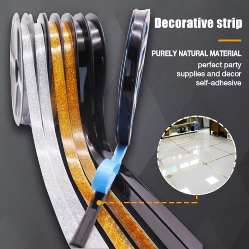 Ceramic Mildewproof Tile Gap Tape Self-Adhesive Ceiling Edge Banding Beauty Line Art Deco Trim Strips for Floors, Ceilings, Countertops Home Decor,6M