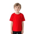 thumbnail image 3 of All‑match Plain Cotton Crew Neck Top, Kids Solid Short‑Sleeve T‑Shirt 5‑15Y for Daily Outing & School, 3 of 3