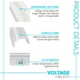 thumbnail image 2 of Luxrite 2FT LED Strip Light Fixture, 20W, 2600 Lumens, 3 Color Selectable 3500K-5000K, Dimmable, Damp Rated, UL Listed, 2 of 7