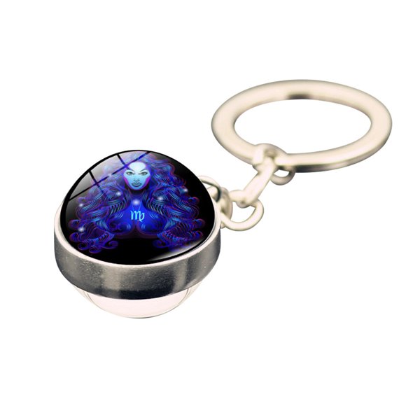 Latrodar Fashion Crystal Ornament Glass 12 Divination Keychain Jewelry Valentine's Day Mom Birthday Gifts