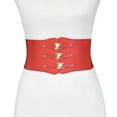 thumbnail image 4 of Tittly Leather Belt Belts for Women Women Corset Belt Wide Leather Waist Belt For Daily Punk Dresses Chest Elastic Waistband Wide Belts Western Belts Red One Size, 4 of 5