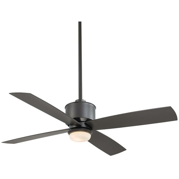 4 Blade Ceiling Fan With Light Kit-18 Inches Tall And 52 Inches Wide-Smoked Iron Finish Minka Aire Fans F734l-Si