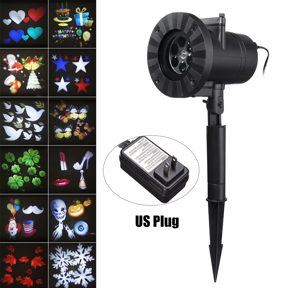 AC 100240V 12 Patterns LEDs Projector Stage Light IP65 Water Resistant