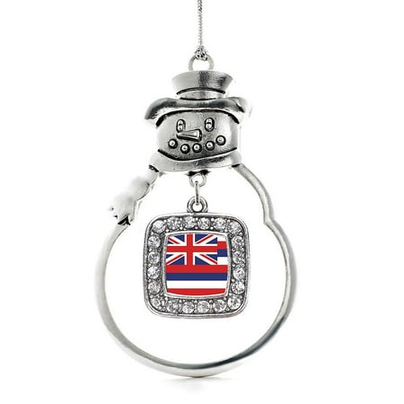 - Hawaii Flag Classic Snowman Holiday Ornament