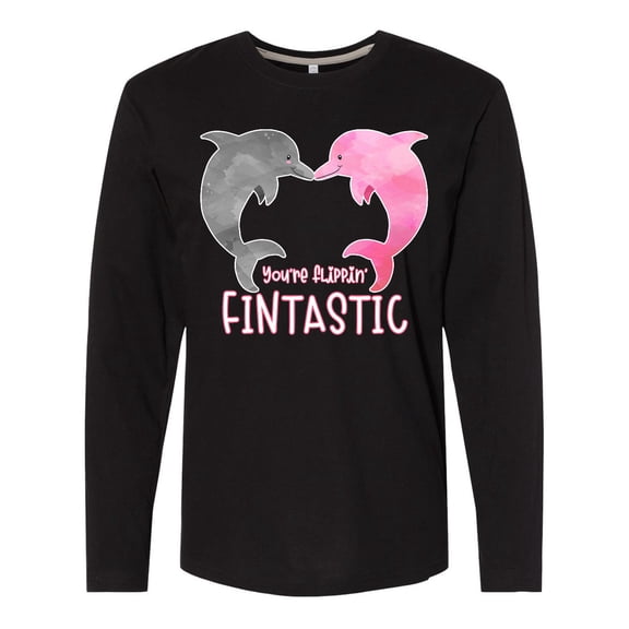 Inktastic You're Flippin' Fintastic Dolphins Long Sleeve T-Shirt