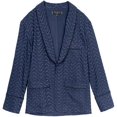 thumbnail image 2 of Max Studio London Womens Jacquard One Button Blazer Jacket, Blue, Small, 2 of 6