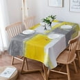 thumbnail image 3 of Fall Tablecloth for Rectangle Tables Yellow and Grey Abstract Paint Art Graffiti Waterproof Polyester Table Cloth for Kitchen Dinning Table Washable Table Cover for Parties/Wedding/Picnic 52x70in, 3 of 6