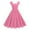 Pink, variant on Womens Red Polka Dot Fit Flare Dress Square Neck Design Lightweight Fabric Relaxed Silhouette for Party Wear Pink XXL