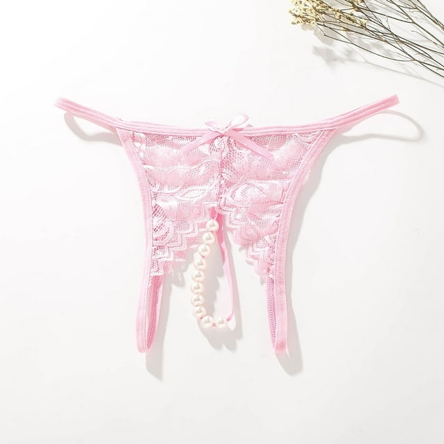 WILLBEST Culottes Taille Haute pour Femmes, Massage Perles Coton, String Transparent avec Dentelle