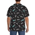 thumbnail image 3 of Rateoe Golf Bags And Balls Print Mens Front Pocket Hawaiian Shirts Casual Shirts Short Sleeve Button Down Beach Tropical Shirts-Small, 3 of 5