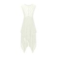 thumbnail image 6 of Uaswgudfs ​Sleeveless Lace Tiered Midi Dress - Summer Dresses for Women 2025 with Asymmetric Ruffle Hem & Romantic Details White L, 6 of 6