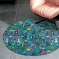 thumbnail image 4 of Haunted Mansion Round Area Rugs for Bedroom Living Room, 4FT Soft Comfy Indoor Circle Carpets, Carpet Home Decor Floor Mat, 4 of 6