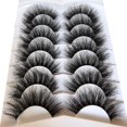 thumbnail image 3 of Changmaius  False Eyelashes Fluffy Cat Eye Look 8D Crossed Wispy Natural Faux Mink Lashes Fake Eyelashes 7 Pairs Pack, 3 of 7