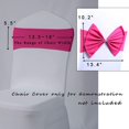 thumbnail image 4 of Chair Sashes 10Pack Elastic Slider Chair Bow Spandex Chair Cover Bands Party Chair Ribbons for Wedding Banquet Decorations (Fuchsia-Rose), 4 of 4