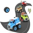 thumbnail image 3 of 4Pcs Hands-on Ability Plastic Cement DIY Detachable Engineering Vehicle Police Car for Children, 3 of 10