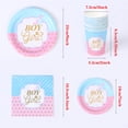 thumbnail image 4 of 16pc Gender Reveal Party Tableware Set - Vibrant Blue & Pink Plates  Cups  Napkins - Unisex Shower Decorations for Exciting Moments - Complete Table Setting, 4 of 5