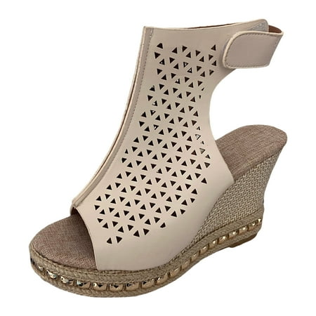 

Jungdeepe Foreign Trade Large Size Women s Shoes Thick Bottom Slope Heel Slides Women Sandal Womens Pearl Sandals Sketching Sandals Womens Platform Espadrille Sandals Heels Sandals for Women Clear