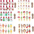 thumbnail image 2 of 10/20 piezas de pinzas de madera para Navidad, pinzas para la ropa con forma de árbol de Navidad, copos de nieve, alce y Papá Noel, pinzas para fotos para colgar en casa, escuela, manualidades de arte, 2 of 4