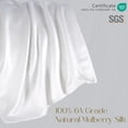 thumbnail image 2 of Funda de almohada ZIMASILK King de seda de morera 100% 600 hilos, blanca, 2 of 7