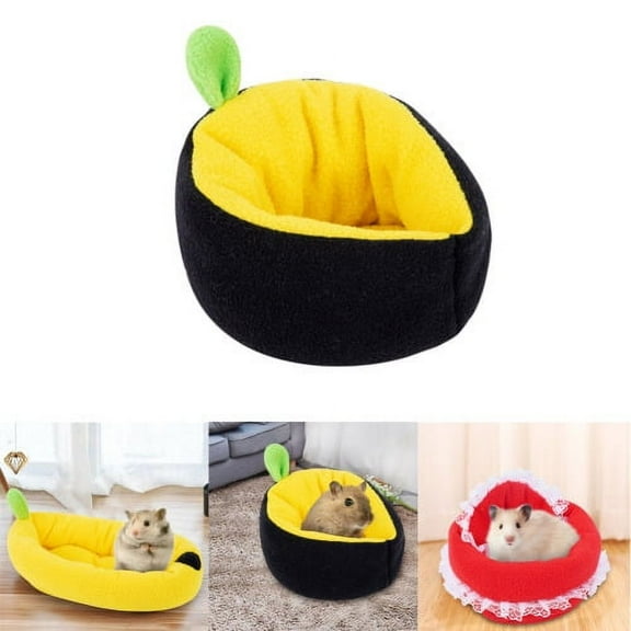 Cheers.US Guinea Pigs Bed Soft Touch Keep Warm Sleeping Bed Cute Pet Sofa Christmas Hamster Nest for Hamster Guinea Pig Hedgehog Chinchilla Chinchilla and Small Animals