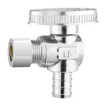 10 Pcs 1/2" PEX x 3/8" Compression Angle Stop Valve, Quarter Turn Shut Off for Sink