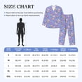 thumbnail image 2 of Salouo Butterflies And Flowers Print Button-Front Long Sleeve Pajama Set for Men, Soft 2Pjs Men's Long Sleeve Sleepwear -Large, 2 of 7