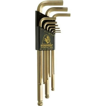 

Bondhus 38099 GoldGuard Ballpoint L-Wrench Set - 9 Pc. Metric