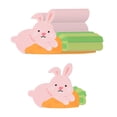 thumbnail image 4 of Abbracc 5X 50 Pieces Rabbit Lolly Card Candy Holder Card Treats Wrapping Card for Party, 4 of 9